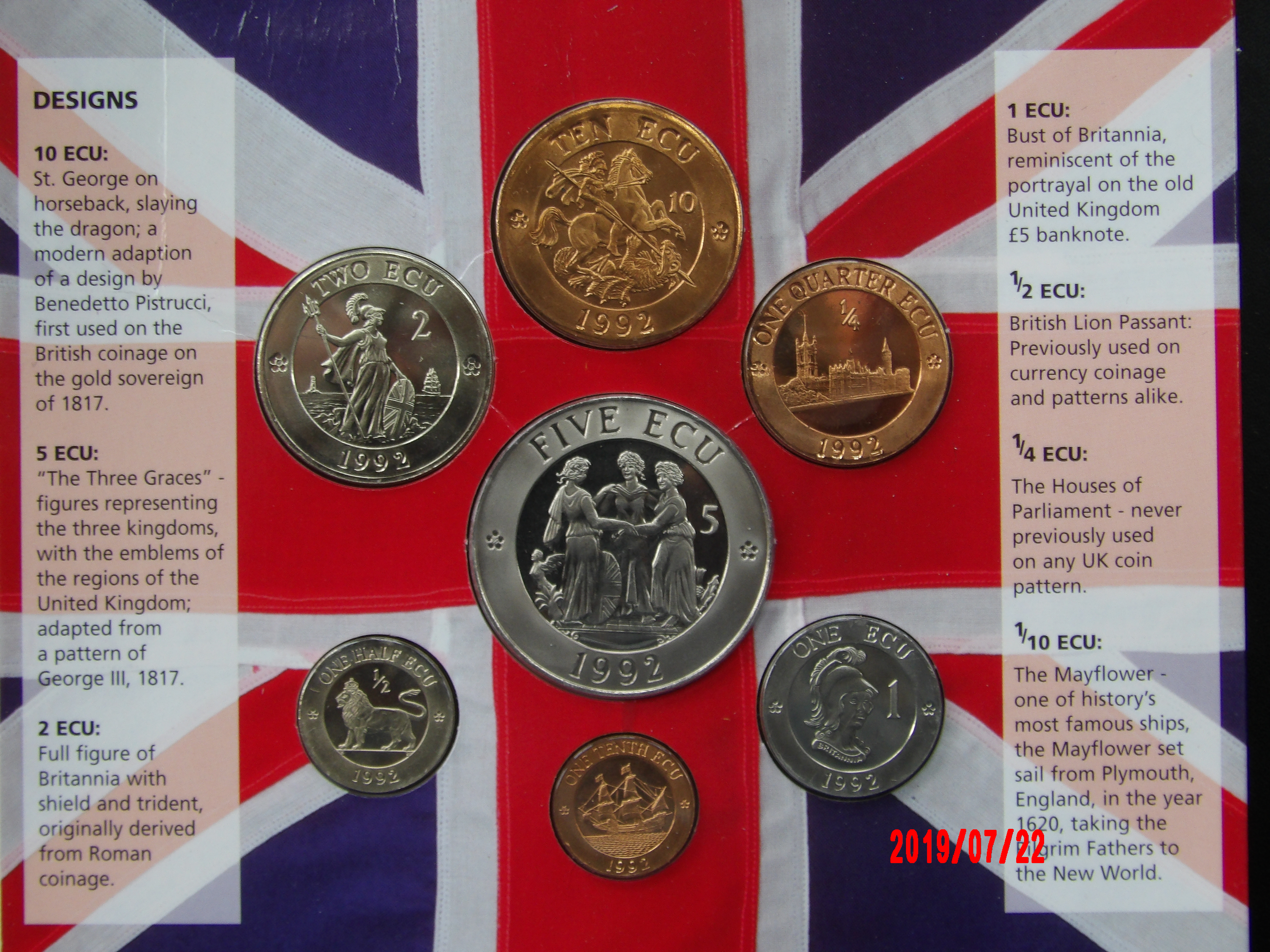 Gr. Britain, 1992, ECU Pattern Set - Image 3