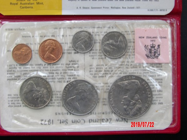 New Zealand, 1972, Mint Set