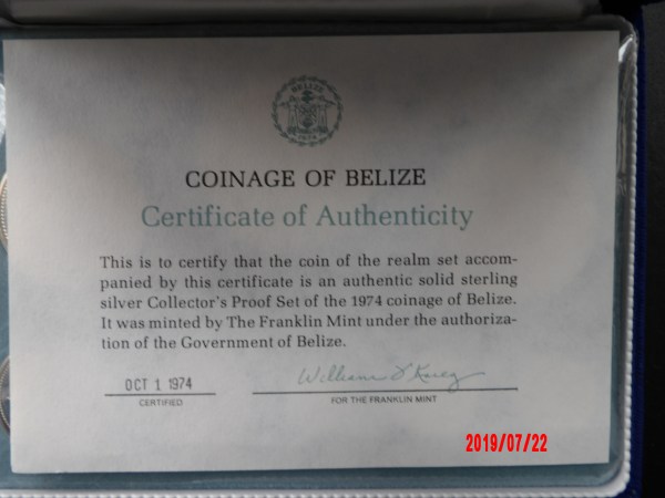 Belize, 1974, Rare Silver Proof Set