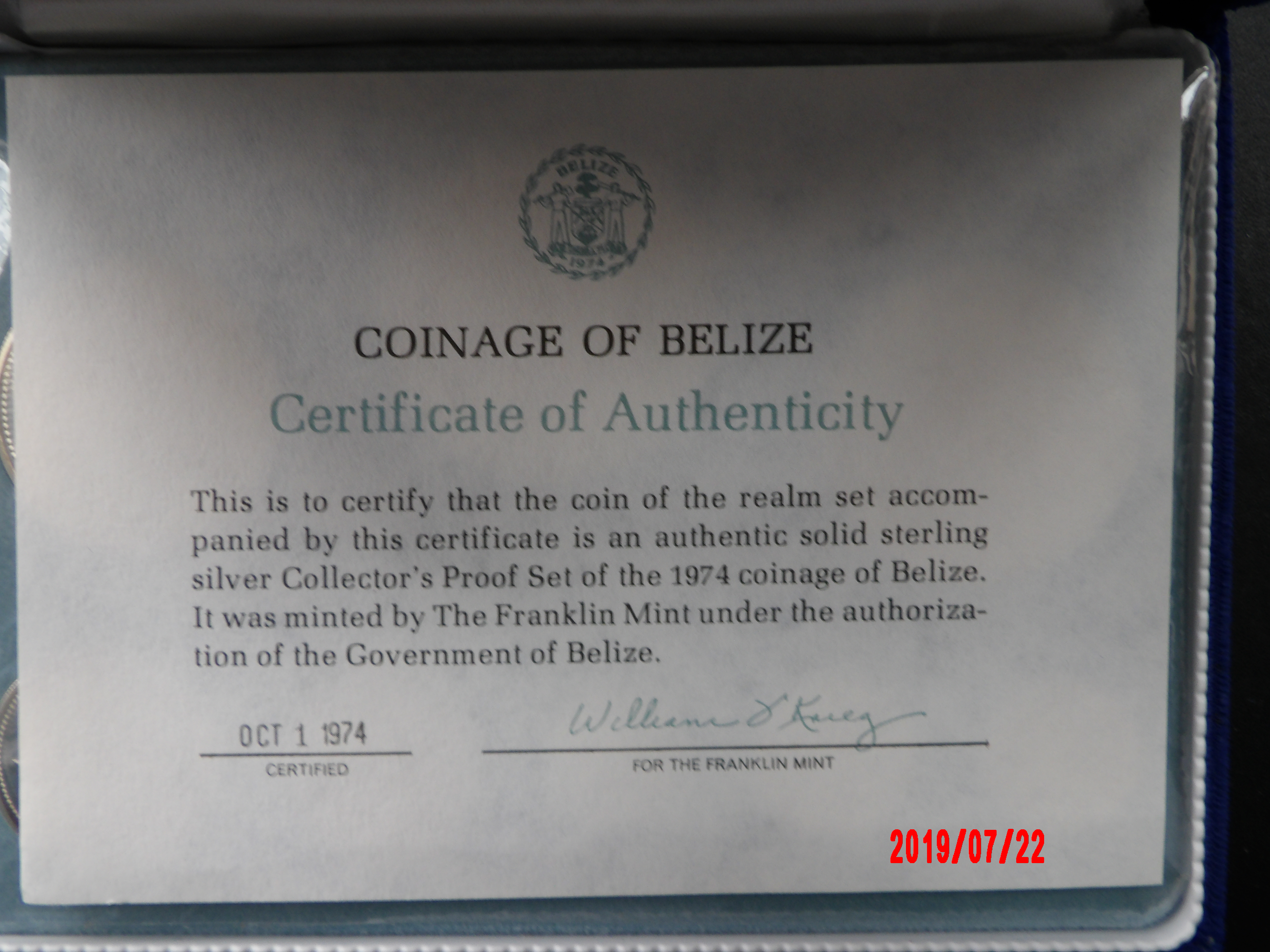 Belize, 1974, Rare Silver Proof Set - Image 2