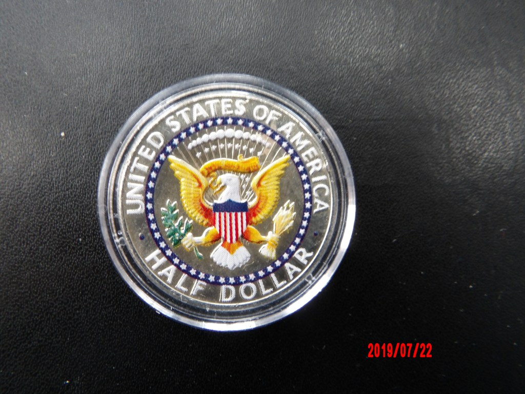 U.S. 50C, 1964  KENNEDY HALF ENAMELED