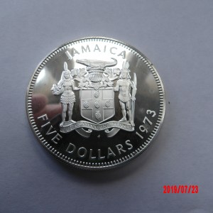 JAMAICA, $5, 1973 * - Image 2