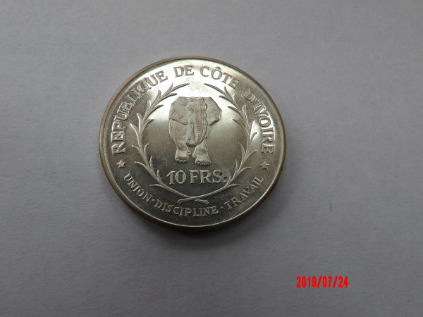 IVORY COAST, 10 FRANCS, 1966 *