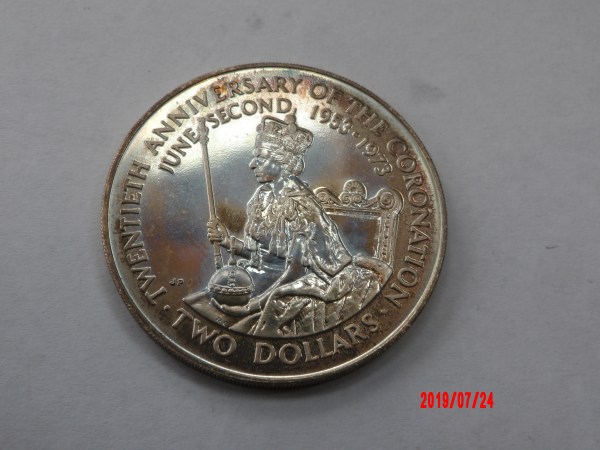 COOK ISLANDS, $2, 1973, SILVER PROOF *