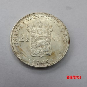 NETHERLANDS, CURACAO, 2 1/2Gulden, 1944D * - Image 4
