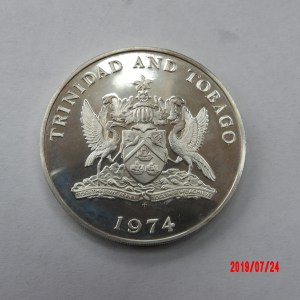 TRINIDAD and TOBAGO, $5, 1974, AR PROOF * - Image 3