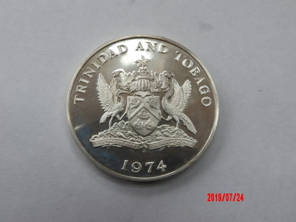 TRINIDAD and TOBAGO, $5, 1974, AR PROOF *