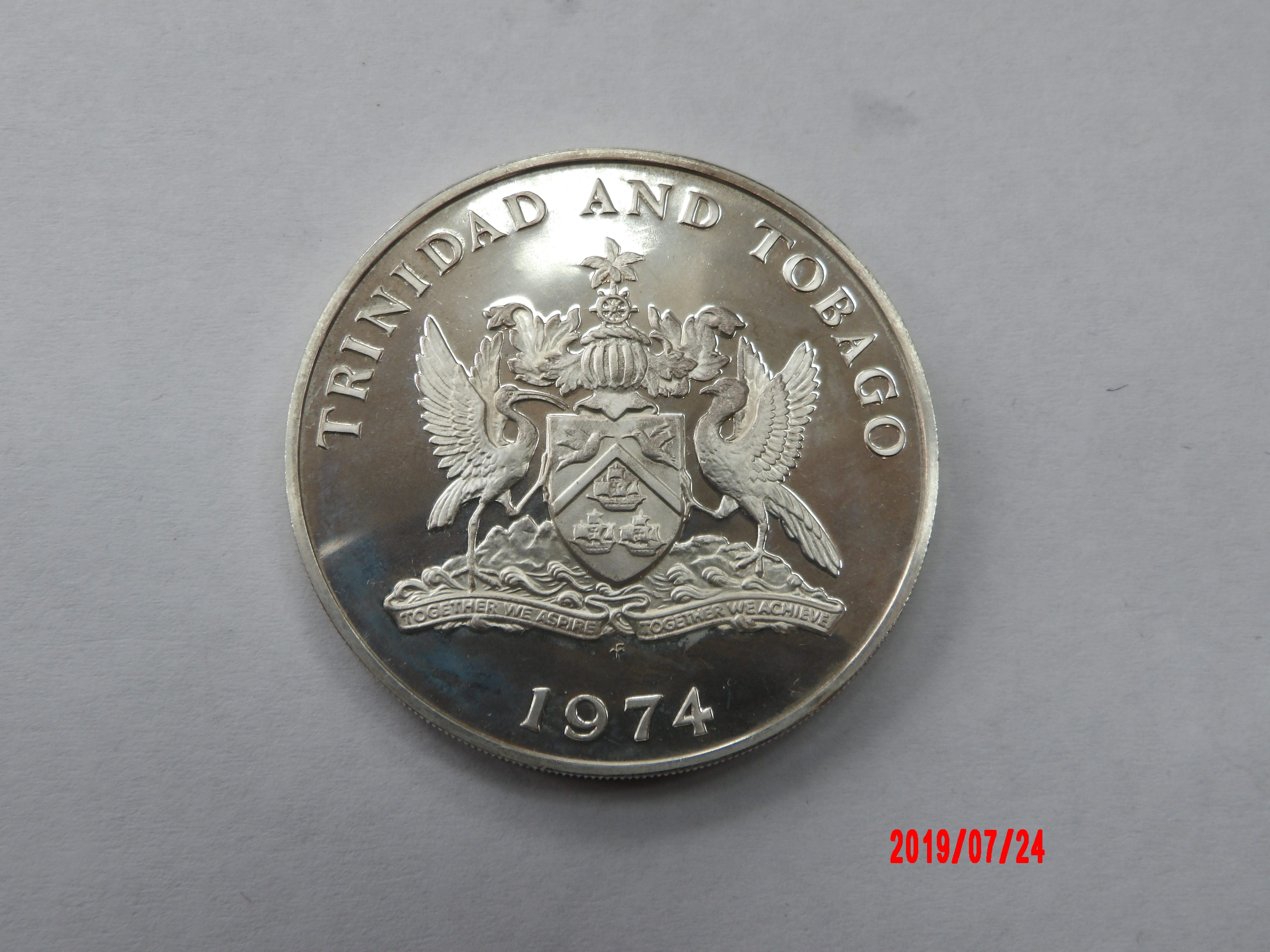 TRINIDAD and TOBAGO, $5, 1974, AR PROOF * - Image 3