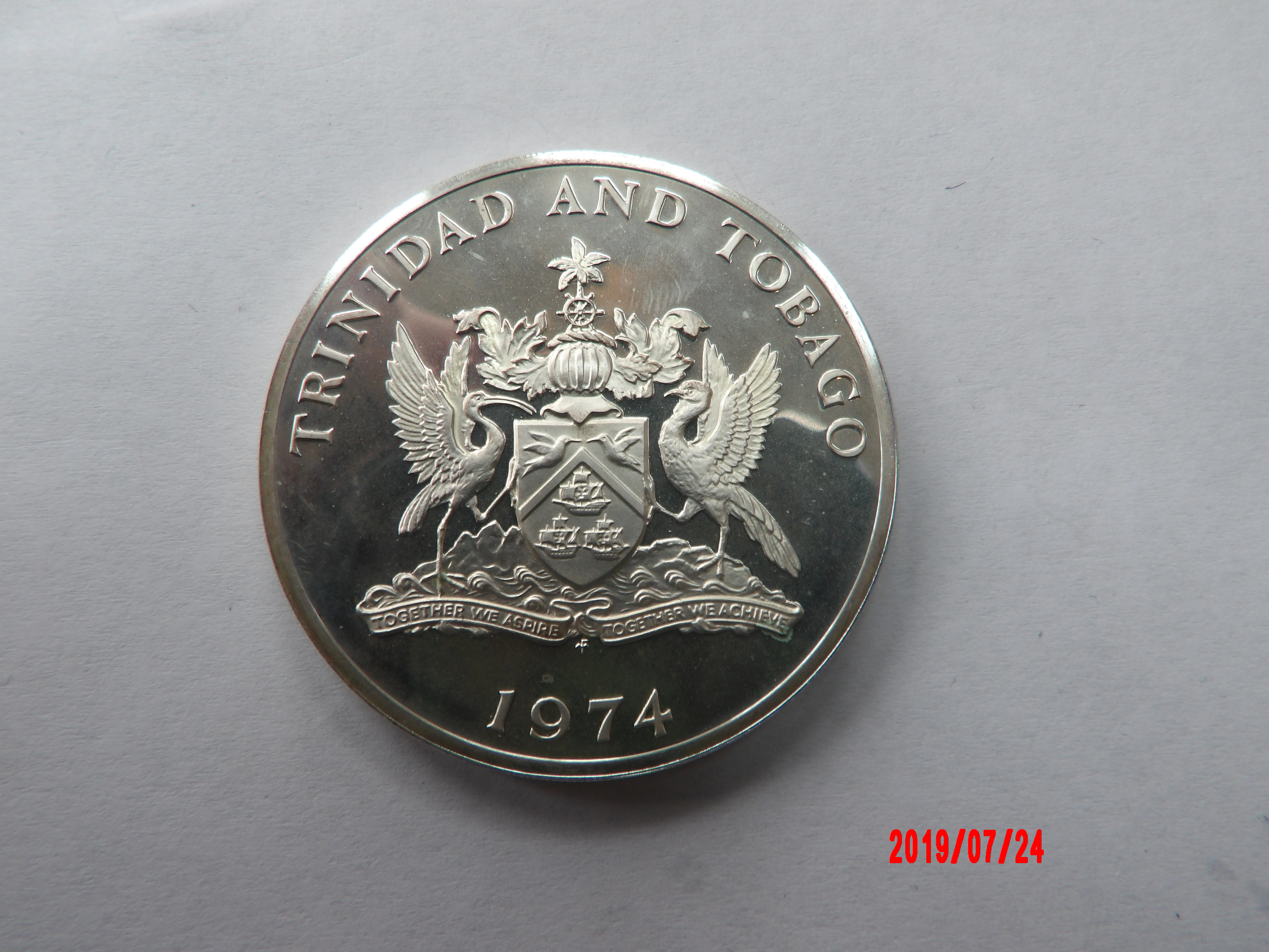 TRINIDAD and TOBAGO, $10, 1974, AR PROOF * - Image 2