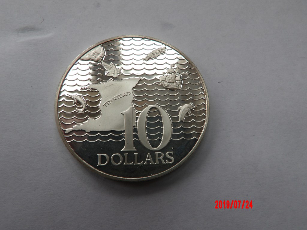 TRINIDAD and TOBAGO, $10, 1974, AR PROOF *