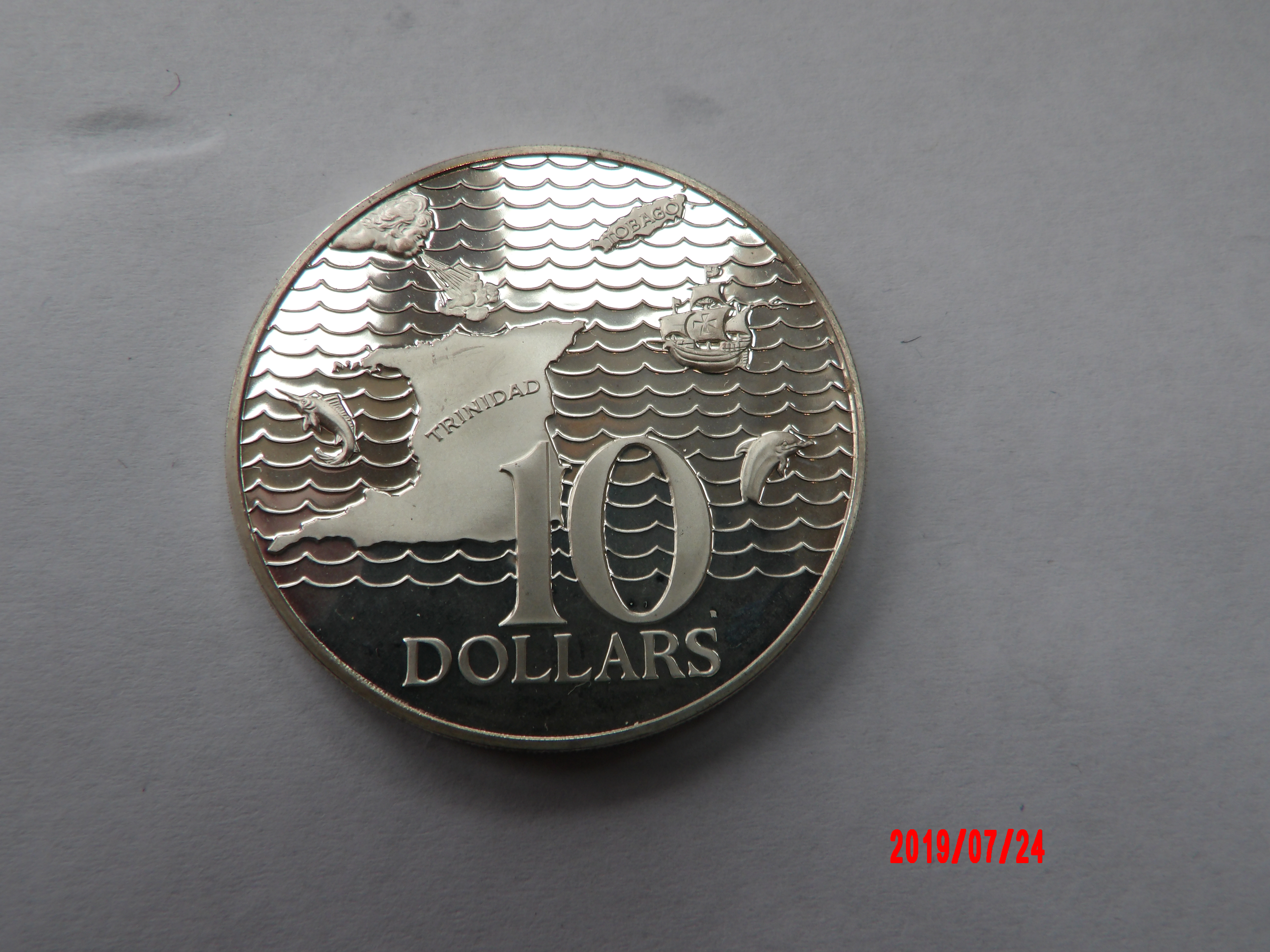 TRINIDAD and TOBAGO, $10, 1974, AR PROOF * - Image 1