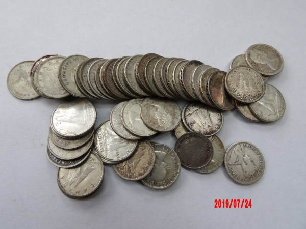 CANADA, 10C, BAG OF SILVER DIMES 1917-68 *