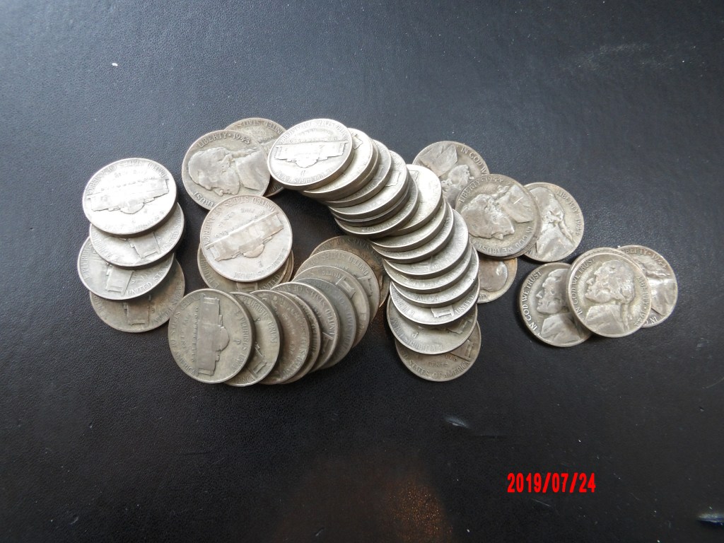 U.S. BAG OF SILVER NICKELS 1942-45 *