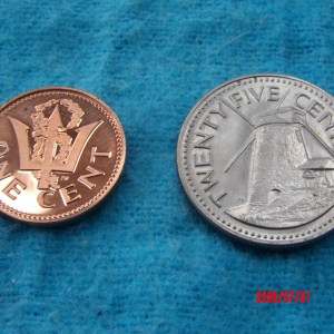 BARBADOS, 1C,25C, MIXED DATES - Image 1