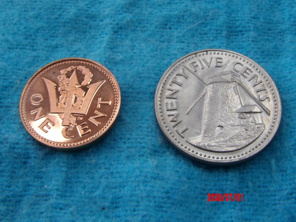 BARBADOS, 1C,25C, MIXED DATES