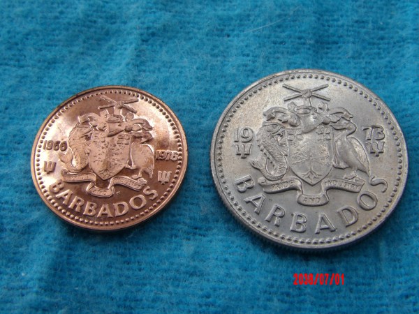 BARBADOS, 1C,25C, MIXED DATES