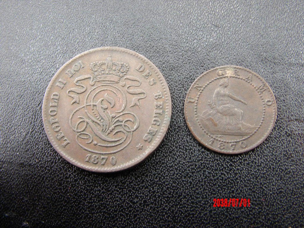 BELGIUM, 1C,2C, 1870