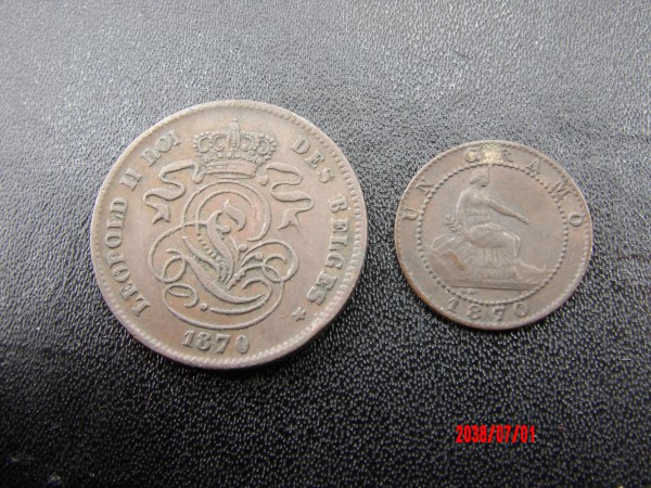 BELGIUM, 1C,2C, 1870