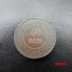 BRAZIL, 40 REIS, 1893 - Image 1