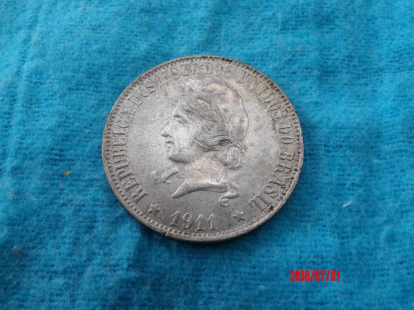 BRAZIL, 2000 REIS, 1911