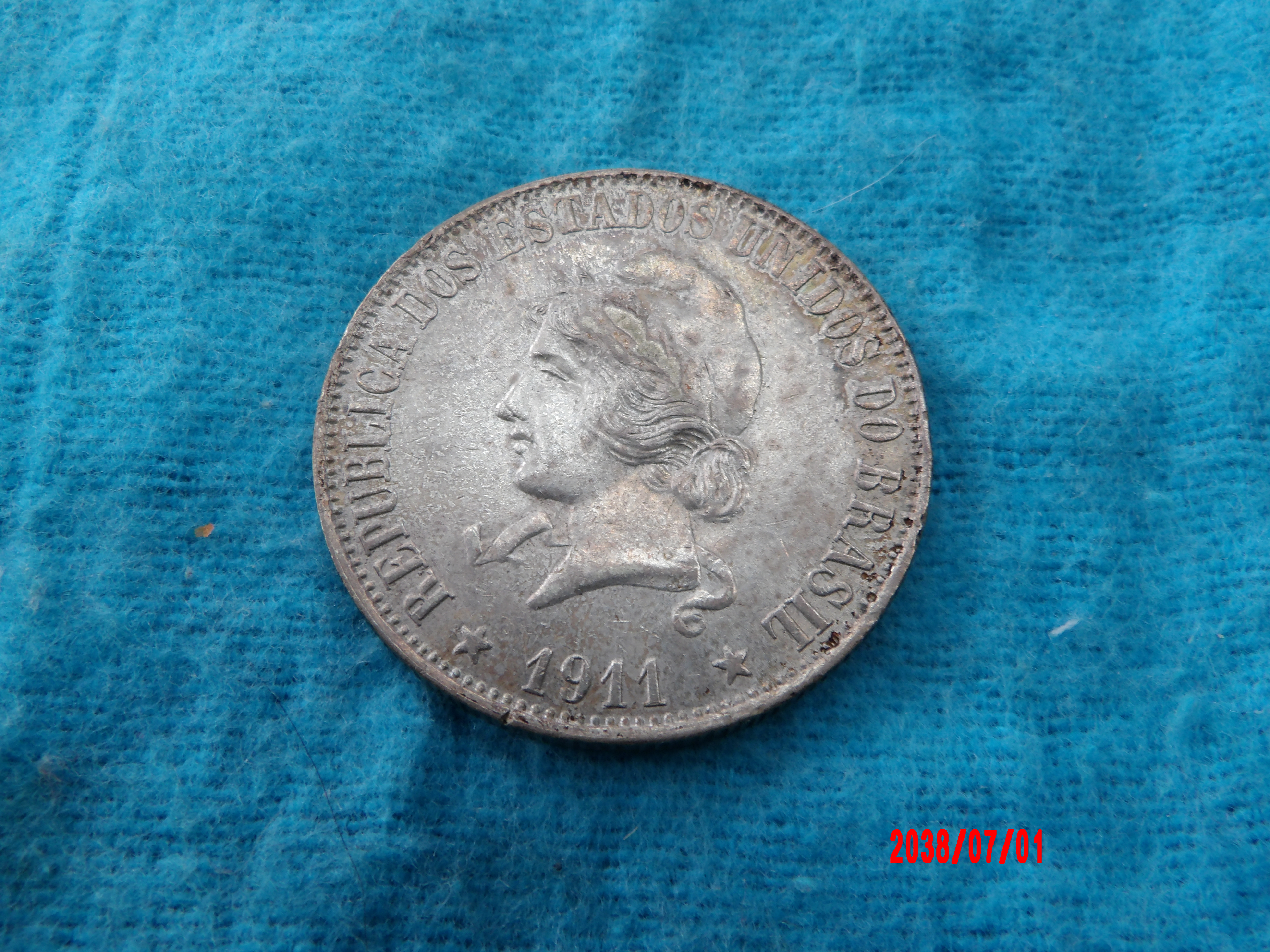 BRAZIL, 2000 REIS, 1911 - Image 1