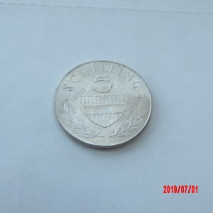 AUSTRIA, 5 Shilling, 1962 - Image 1