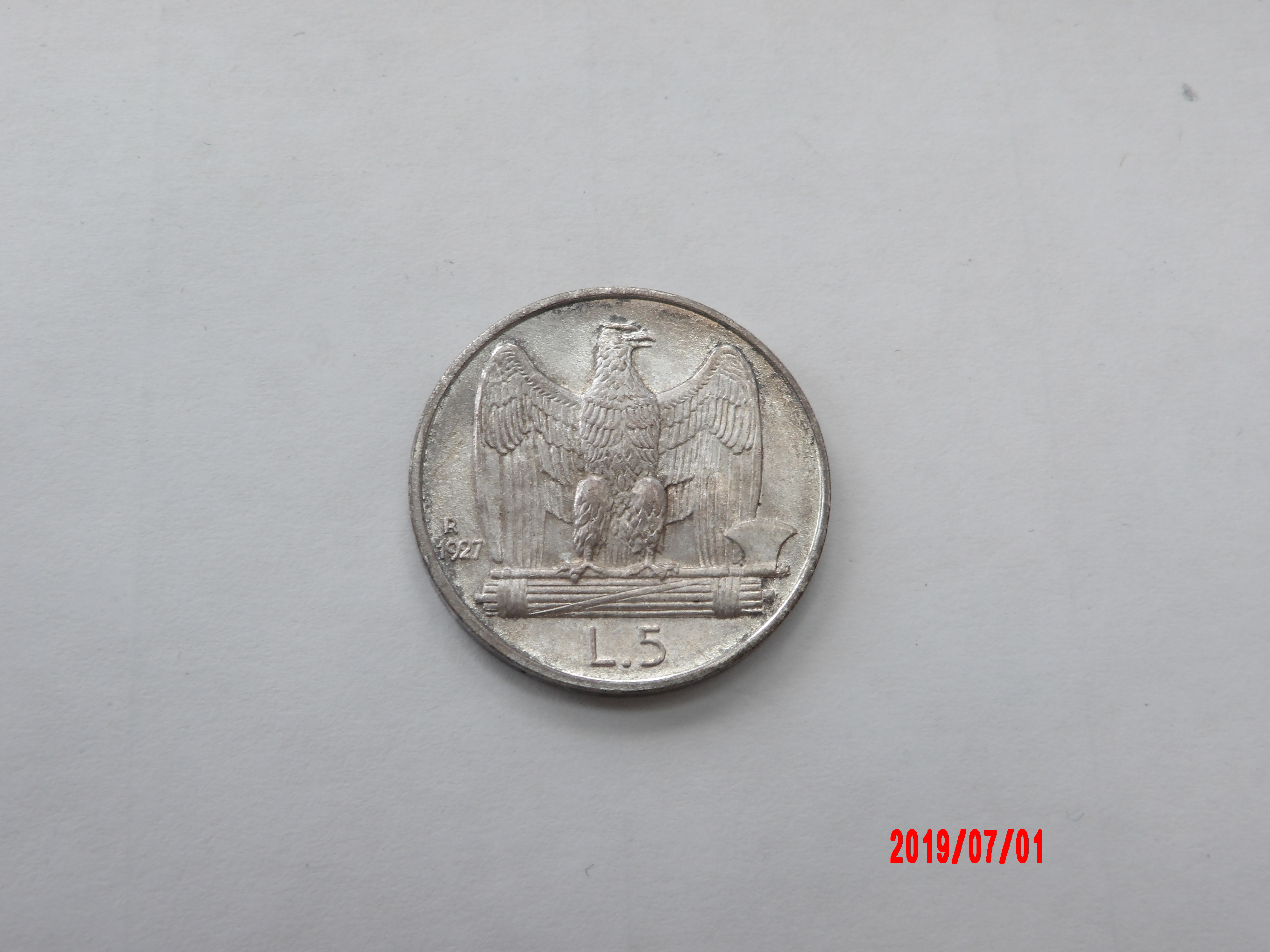 ITALY 5 LIRE, 1927R - Image 2