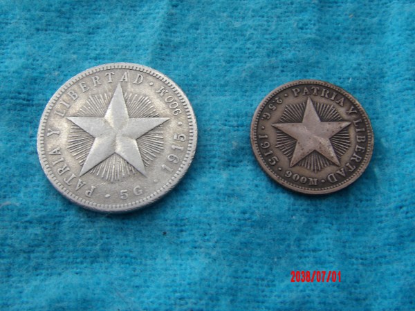 CUBA, 10C, 20C, 1915*