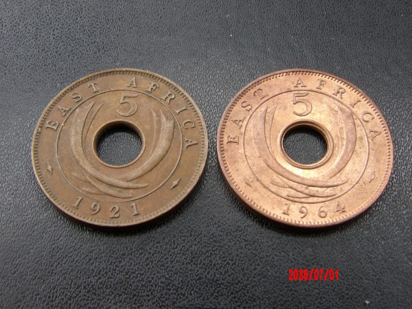 EAST AFRICA, 5C, 1921,64