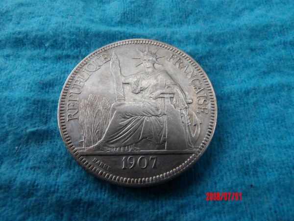 FRENCH INDOCHINA, Piastre, 1907A *