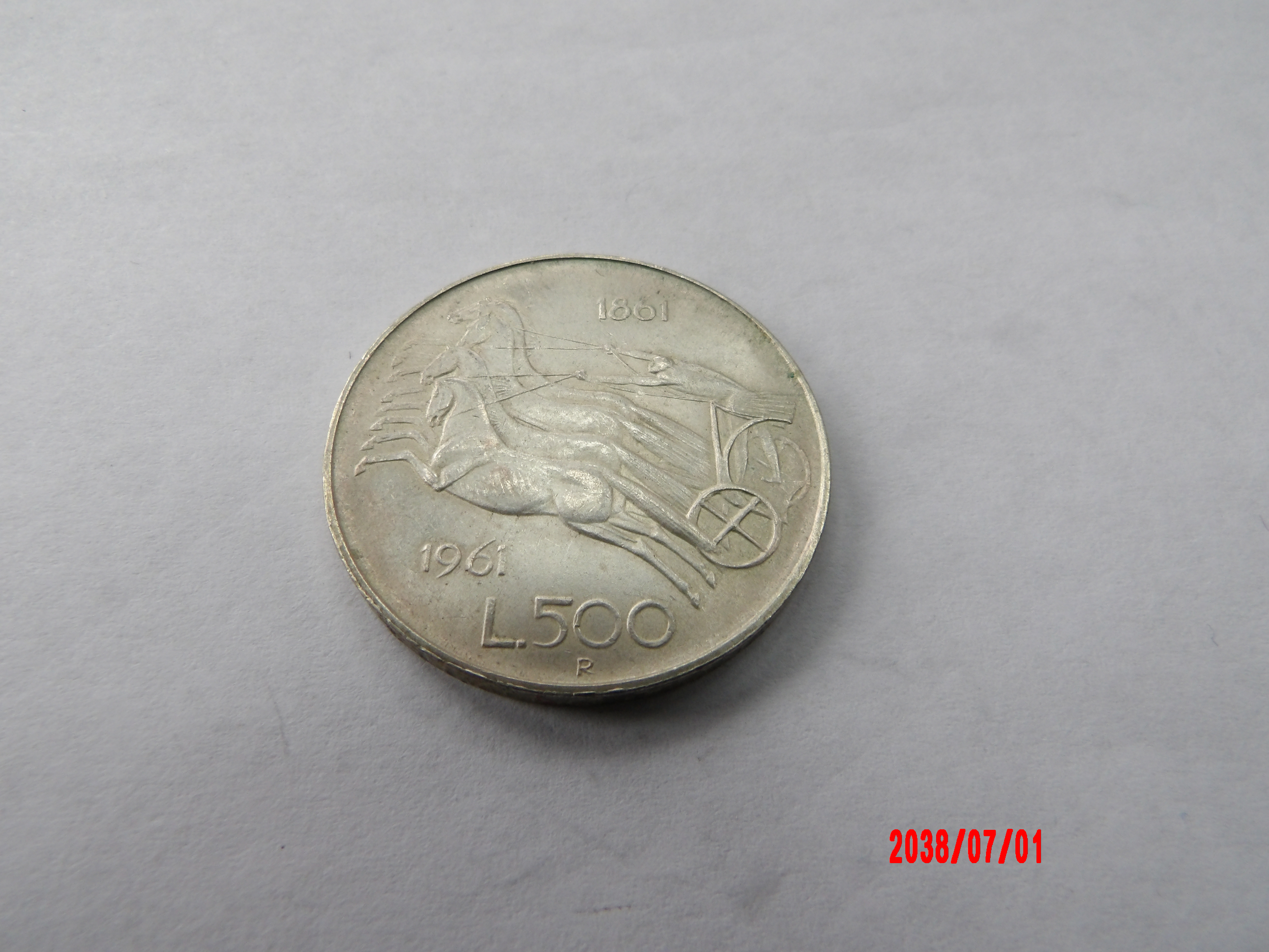 ITALY, 500 Lira, 1961 - Image 1