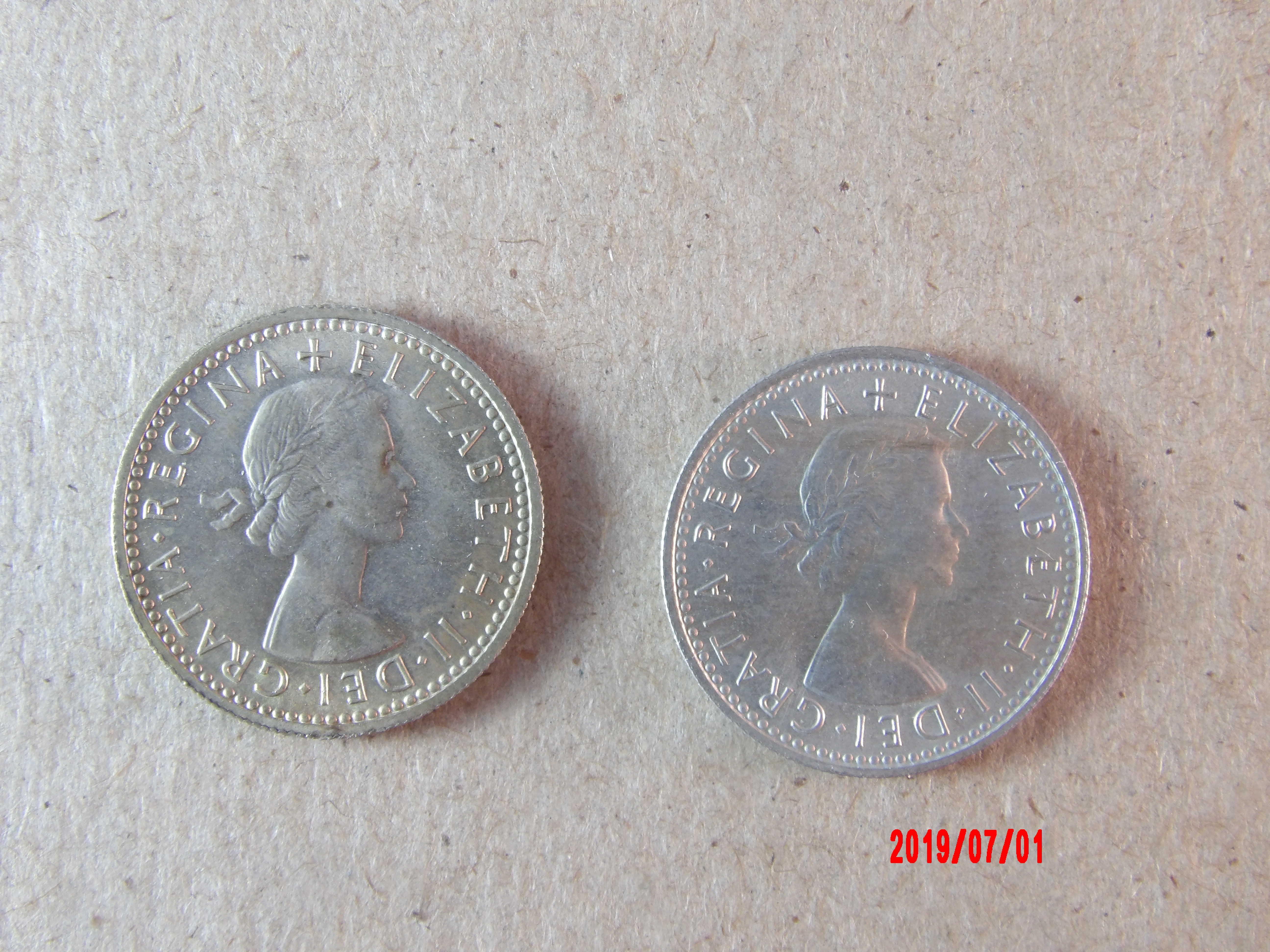 Elizabeth II, 1962,67, Sixpence - Image 1