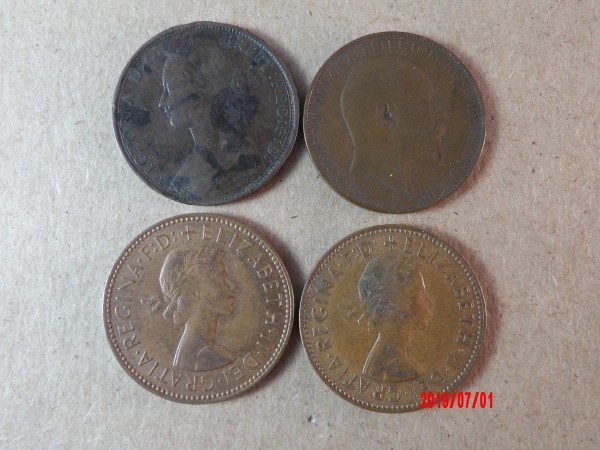 Victoria- Elizabeth II, Mixed Date, Half pence