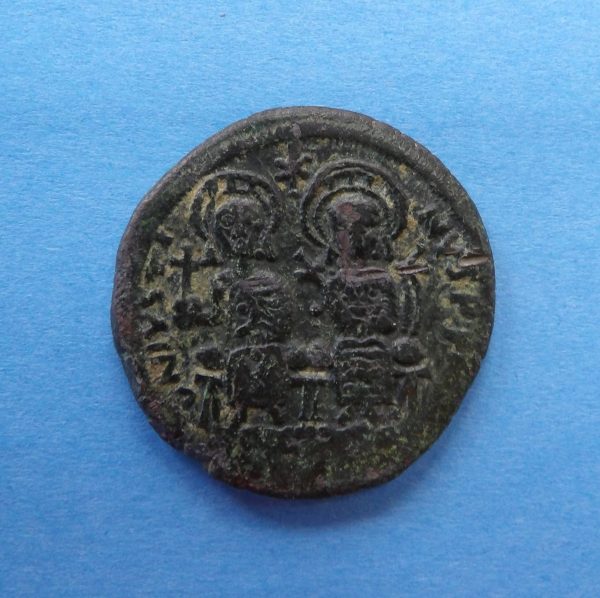 BYZANTIUM, JUSTIN II, AE Follis, 570-71