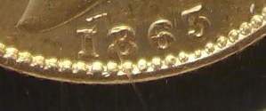 VICTORIA, Sovereign, 1863, VERY RARE ROMAN 1 IN DATE - Image 3