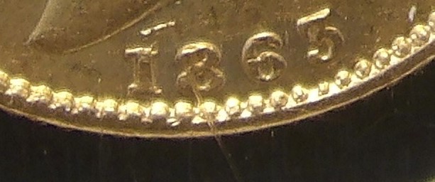 VICTORIA, Sovereign, 1863, VERY RARE ROMAN 1 IN DATE