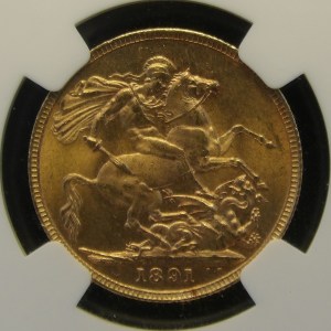 VICTORIA, 1891, Sovereign, Mint State Example - Image 4