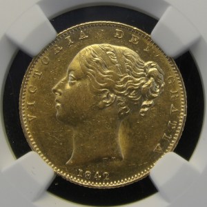 Victoria, 1842, Sovereign, Rare Open 2 Variety, Ex Bentley Collection - Image 1
