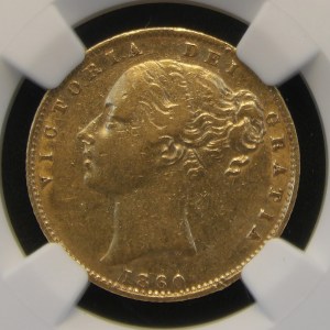 Victoria, 1860, Sovereign, Upside Down A for V in Victoria, Ex Bentley Collection - Image 1