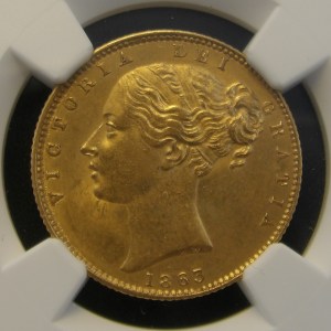 Victoria, 1863, Sovereign, Ex Bentley Collection - Image 3
