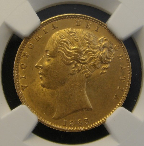 Victoria, 1863, Sovereign, Ex Bentley Collection