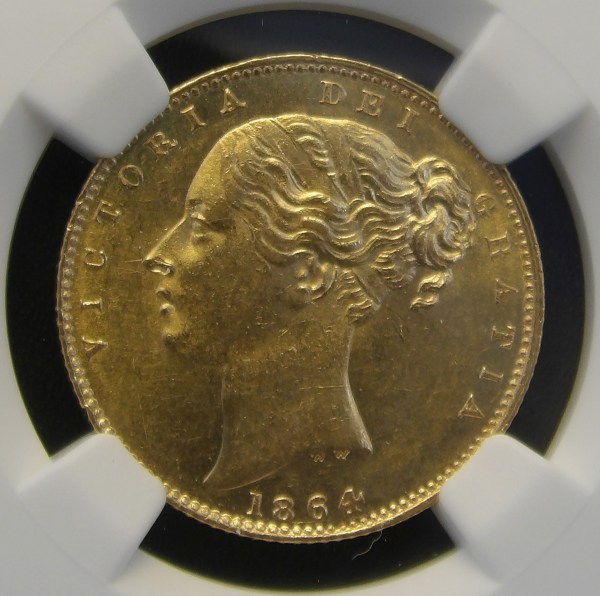 Victoria, 1864, Sovereign, Ex. Bentley Collection