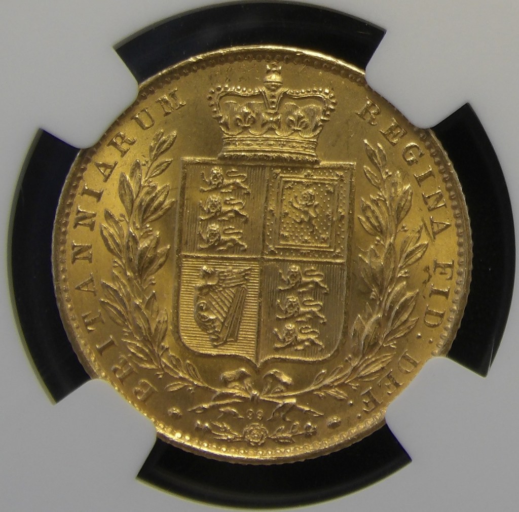 VICTORIA, Sovereign, 1864. MS64 BEAUTY, Ex Bentley Collection