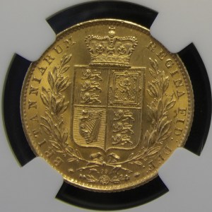 VICTORIA, Sovereign, 1864. MS64 BEAUTY, Ex Bentley Collection - Image 3