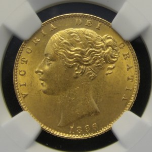 Victoria, 1866, Sovereign, Ex Bentley Collection - Image 1