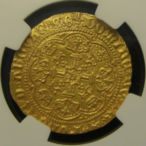 Henry V/VI, 1422, Half Noble, VERY RARE MULE, Finest Known? - Image 3