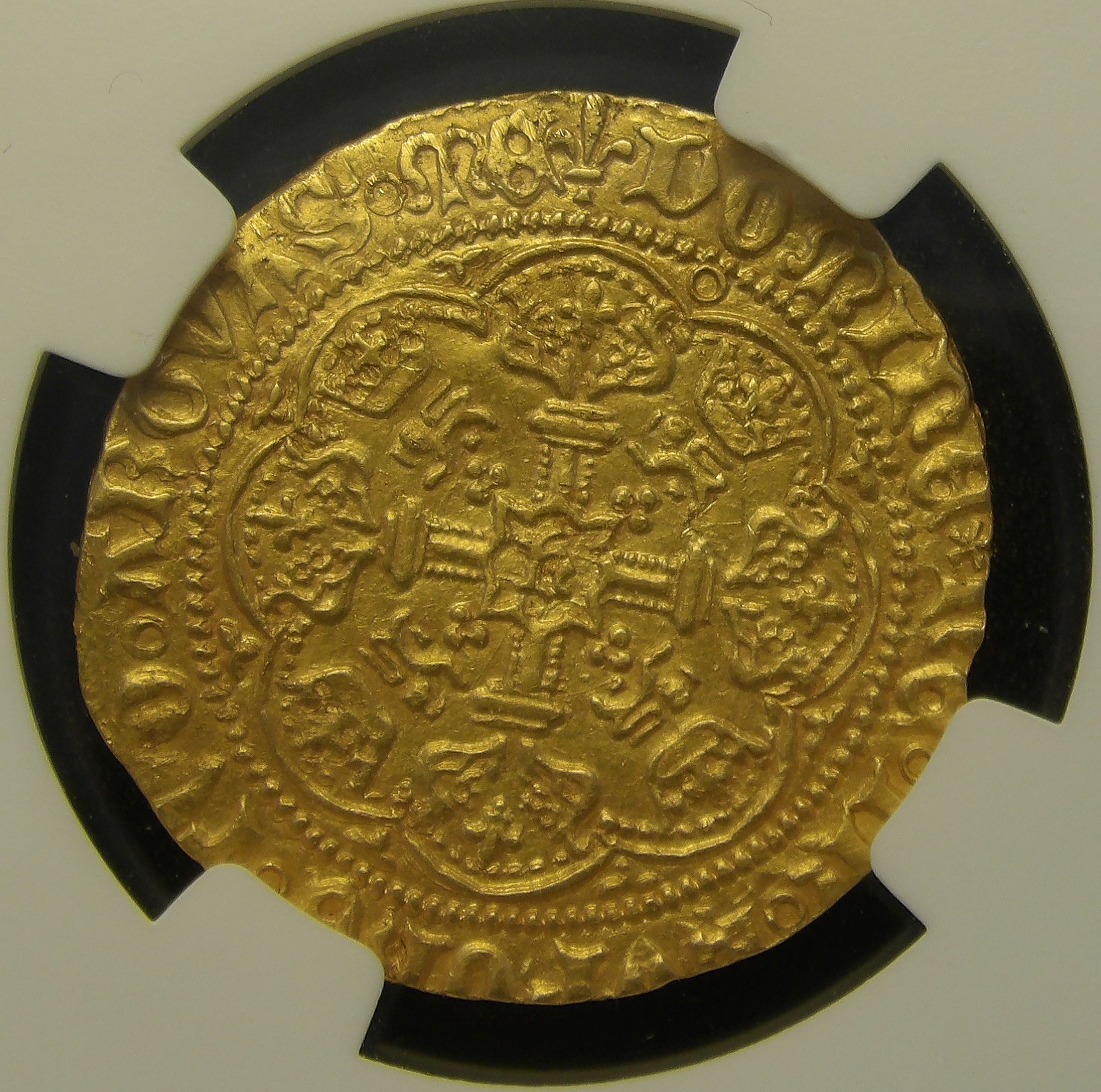 Henry V/VI, 1422, Half Noble, VERY RARE MULE, Finest Known? - Image 3