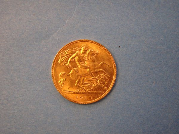 George V, 1914, 1/2 Sovereign