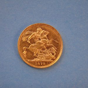 Victoria, 1879, Sovereign. LONG TAIL RARITY     SOLD - Image 2