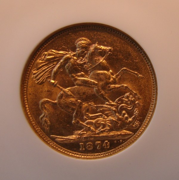 Australia, 1874S, Sovereign*
